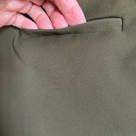 LIKE NEW J&L Atelier size small army green colored front straight leg dress pant - Picture 3 of 6